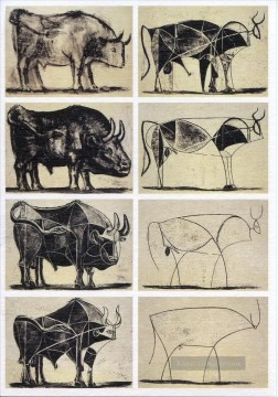 Werke von 350 berühmten Malern Werke - Bullenkubist Pablo Picasso